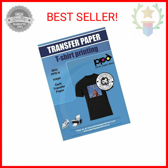 PPD Inkjet PREMIUM Iron-On White and Light Color T Shirt Transfers ...
